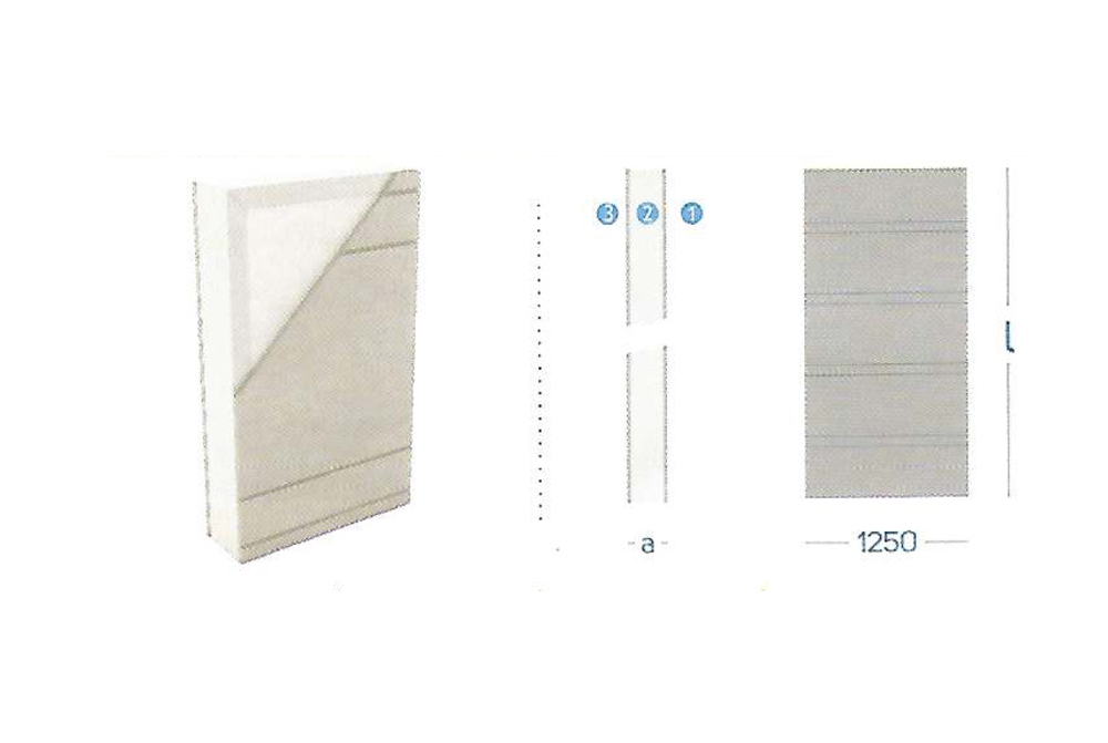 Usta Prefabrik Engraved Cement Bonded Particle Board + Styrofoam + Cement Bonded Particle Board