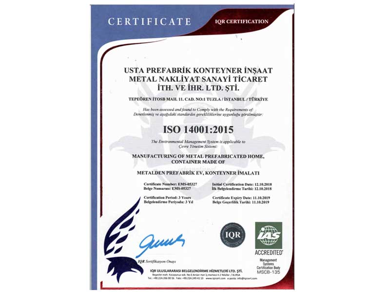 Usta Prefabrik ISO 14001