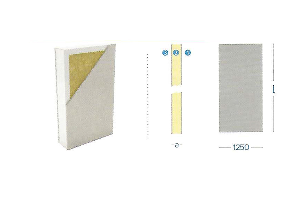 Usta Prefabrik Engraved Cement Bonded Particle Board + Carcass + Styrofoam + Cement Bonded Particle Board
