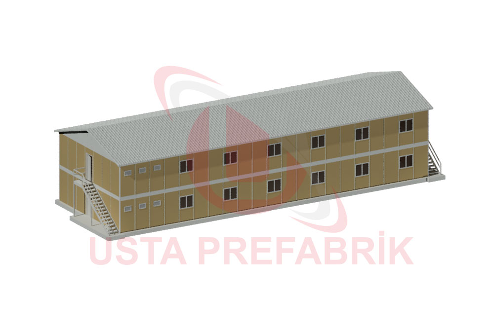 Usta Prefabrik 476 M² İşçi Yatakhanesi