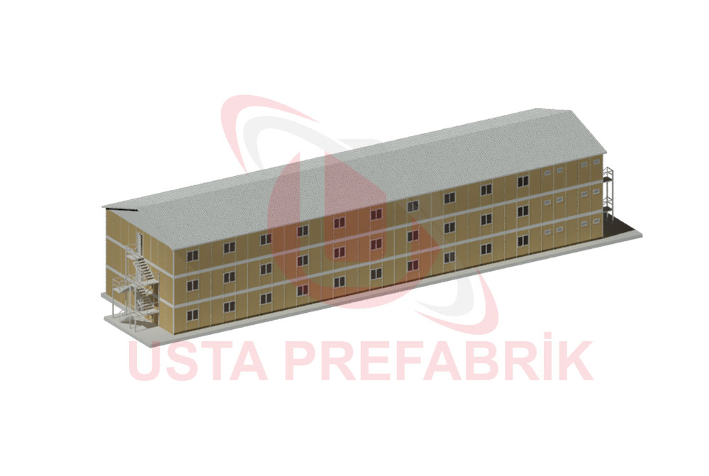 Usta Prefabrik 1518 M² Workers' Dormitory