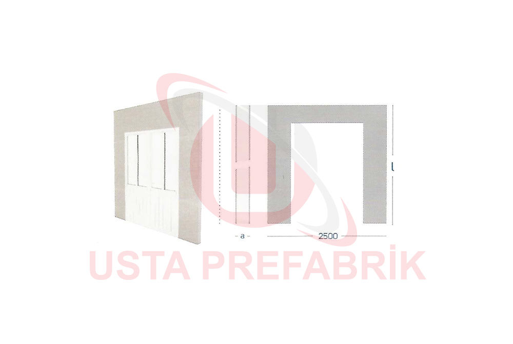 Usta Prefabrik Duble Alüminyum Panel Kapı