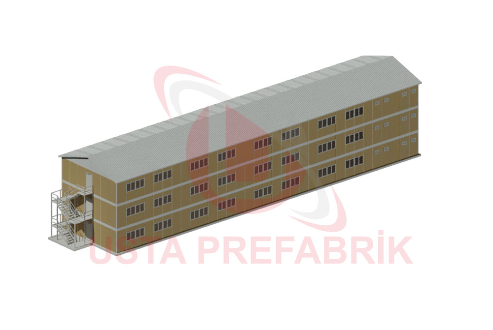 Usta Prefabrik 1119 M² مباني عنابر النوم للعمال  